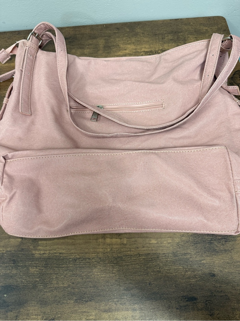 Everyday Pink Tote Bag - Soft Pink Shoulder Handbag - Picture 5 of 5